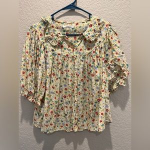 Doen Yellow Floral Blouse *Price Firm*